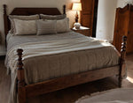 Aideen Walnut Wood Bed front view
