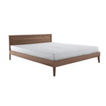 Aina Walnut Wood Bed front view