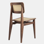 Acorn Walnut Wood & Rattan Dining Chair - Contemporary Dining Chair with Natural Rattan Detailing