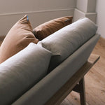 Stylish 3 Seater Sofa – Darrin Oak Wood Frame & Comfortable Fabric Seating for Homes