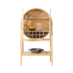 Stylish and durable Hana Teak Wood Bar Cabinet with multiple compartments