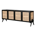 Premium Aderes Teak Wood TV Unit with rattan detailing
