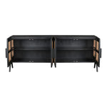 Aderes Teak Wood TV Unit with stylish rattan panels