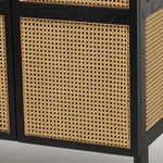 Aderyn Teak Wood Rattan Cupboard