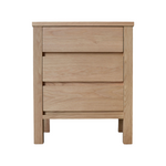 Banyan Oak Wood Drawers Bedside 3