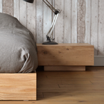 Bena Oak Wood Bedside compact bedside table