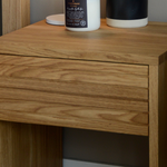 Benecia Oak Wood Drawer Bedside compact night table