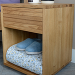 Benecia Oak Wood Drawer Bedside wooden nightstand