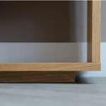 Benecia Oak Wood Drawer Bedside functional bedside table