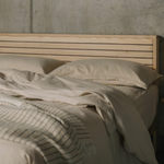 Beyla Oak Wood Bed close-up