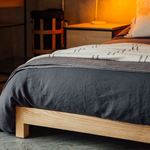Bianca Oak Wood Bed Frame for bedroom