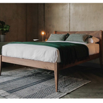 Bricen Walnut Wood Bed design