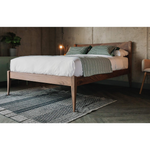 Bricen Walnut Wood Bed for bedroom