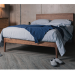 Brick Walnut Wood Bed design