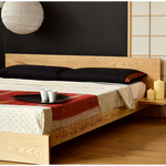 Bronx Oak Wood Bed side view