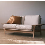 Darrin 3 Seater Sofa – Solid Oak Wood Frame with Fabric Upholstery, Stylish & Comfortable Couch for Living Room