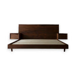 Elese Walnut Wood Bed frame