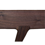 Elese Walnut Wood Bed side view