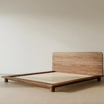 Eliab Walnut Wood Bed Design