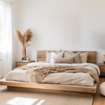 Elie Oak Wood Bed frame