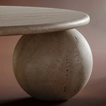 Living room travertine coffee table