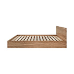 Evie Oak Wood Bed side view