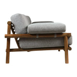 Henri Teak Wood & Fabric 3 Seater Sofa – Stylish and Durable Living Room Furniture