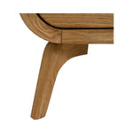 Manrico Oak Wood Bedside sturdy wooden legs