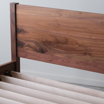 Ahti Walnut Queen Size Wood Bed design