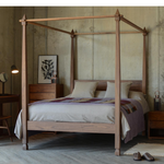 Aba Walnut Wood Poster Bed design