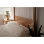 Aida Oak Wood Poster Bed decor