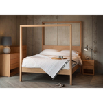 Aida Oak Wood Poster Bed finish