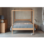 Aida Oak Wood Poster Bed frame