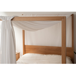 Aida Oak Wood Poster Bed furniture