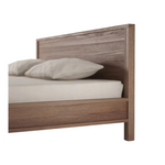 Ailis Walnut Wood Bed close-up