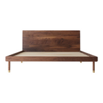 Akos Walnut Wood Bed design