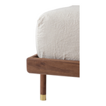 Akos Walnut Wood Bed elegant design