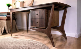Kairo Solid Walnut Wood Desk