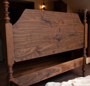 Aideen Walnut Wood Bed frame