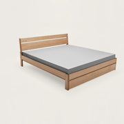 Akon White Oak Wood Bed frame