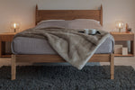 Aidan Walnut Wood Bed frame
