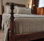 Aideen Walnut Wood Bed close-up