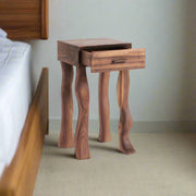 Foot BedSide Table by TJ wooden bedside table