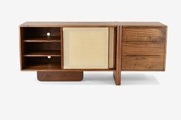 Solgaleo Walnut Wood Cabinet & Sideboard