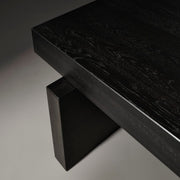 Brutalist Solid Walnut Wooden Har Coffee Table