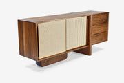 Solgaleo Walnut Wood Cabinet & Sideboard