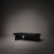 Brutalist Solid Walnut Wooden Har Coffee Table