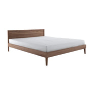 Aina Walnut Wood Bed front view