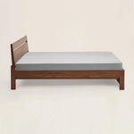 Akon Walnut Wood Bed side view
