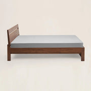 Akon Walnut Wood Bed side view
